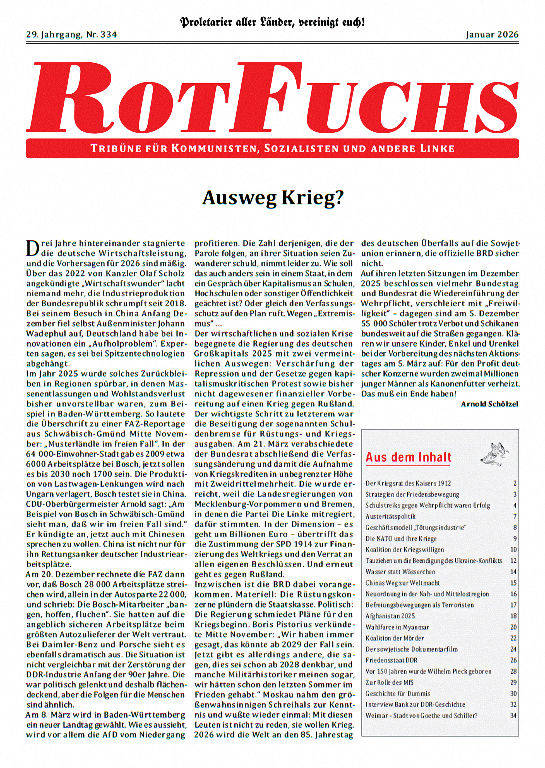 Rotfuchs 334 - Januar 2026
