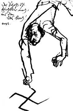 „Der Schoß ist fruchtbar noch, aus dem das kroch!“ (Bertolt Brecht) / Grafik: Werner Klemke (1960)
