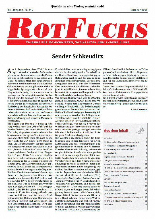Rotfuchs 342 - Oktober 2026